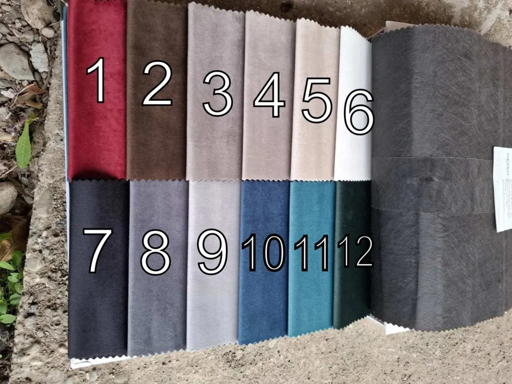 mebl stof plis i eko koza stof karta